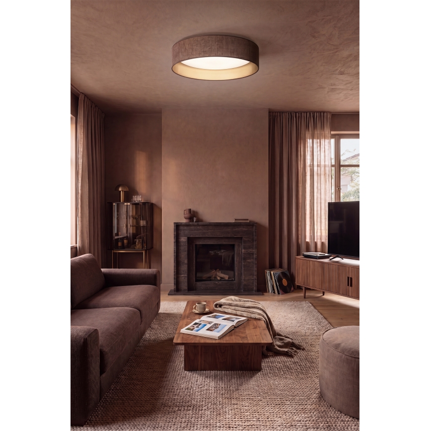 BRILAGI - Dimmbar LED-takarmatur VELVET SMARTIX LED/36W/230V 3000-6000K Ø 55 cm brun/guld Wi-Fi Tuya Beacon + fjärrkontroll