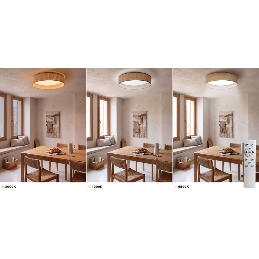 BRILAGI - LED-dimmbar taklampa VELVET SMART VARI LED/24W/230V 3000–6500 K Ø 45 cm beige + fjärrkontroll