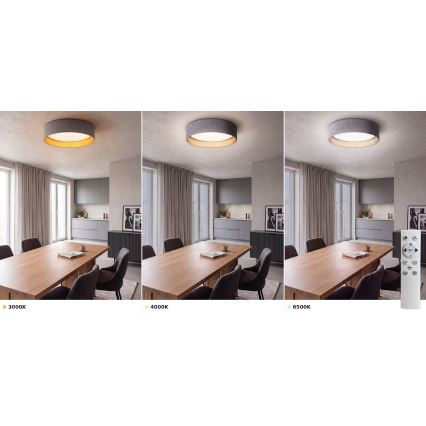 BRILAGI - LED-dimbar taklampa VELVET SMART VARI LED/24W/230V 3000-6500K Ø 45 cm grå/guld + fjärrkontroll