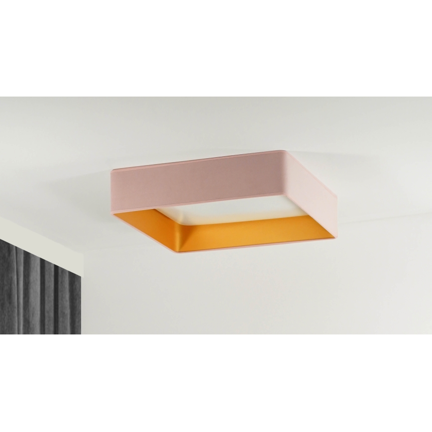 Brilagi - dimmerbar LED-taklampa VELVET SQUARE SMART LED/36W/230V 60x60 cm 2700-6500K Wi-Fi Tuya + fjärrkontroll rosa