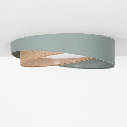 BRILAGI - LED dimbar taklampa VELVET TWIST LED/36W/230V 3000-6000K Ø 65 cm Wi-Fi Tuya Beacon grön/beige + fjärrkontroll