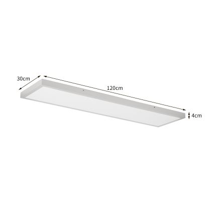 Brilagi - LED dimbar taklampa för badrum FRAME SMART LED/50W/230V 120x30 cm 3000-6000K IP44 silver + fjärrkontroll