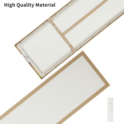 Brilagi - LED Dimmbar badrumstaklampa FRAME SMART LED/50W/230V 120x30 cm 3000-6000K IP44 beige + fjärrkontroll