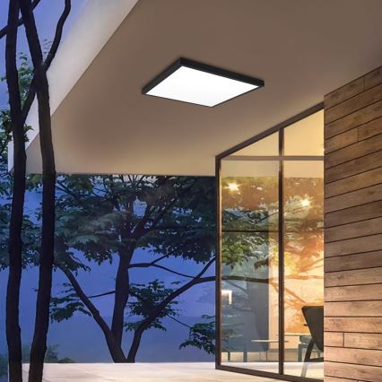 Brilagi - Dimmbar LED-takarmatur för badrum FRAME SMART LED/50W/230V 60x60 cm 3000-6000K IP44 svart + fjärrkontroll