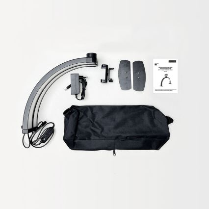 BRILAGI - LED dimbar bågformad bordslampa för modellbygge med hållare RADIO LED/25W/24/230V 3000/4000/6500K svart
