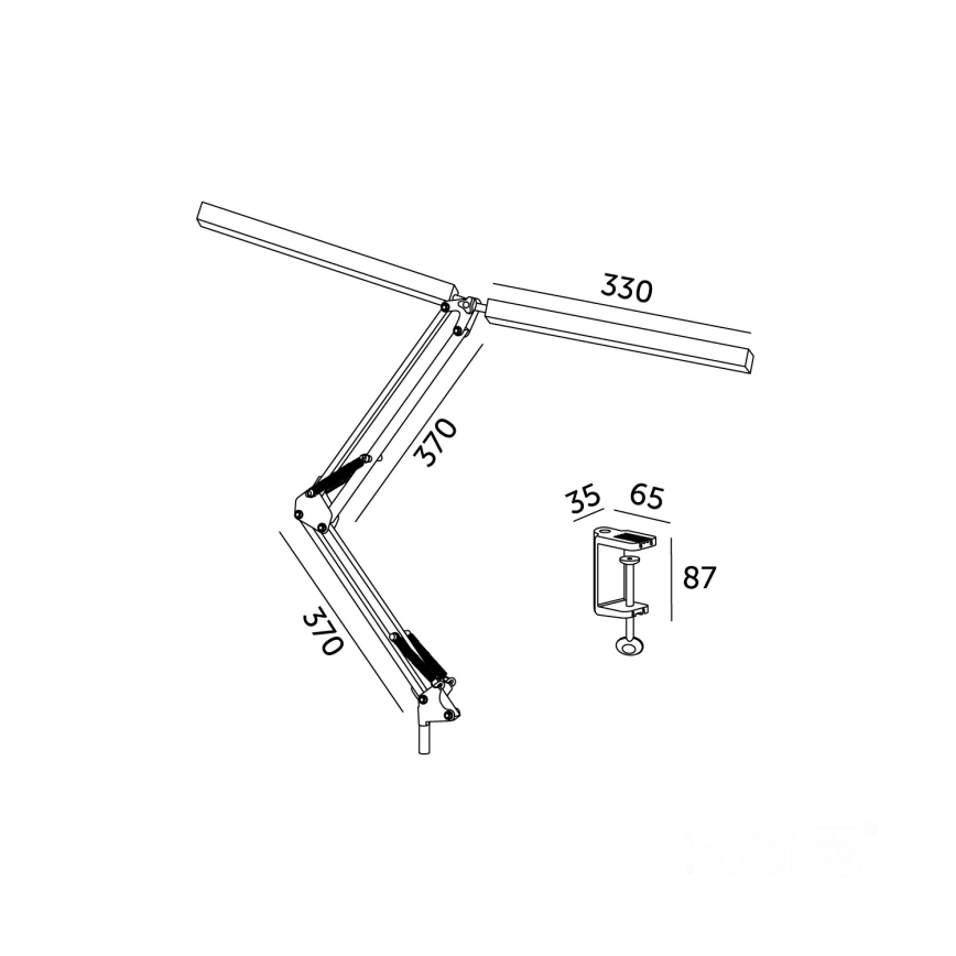 BRILAGI - LED Ljusreglerad flexibel bordslampa VARIO LED/15W/230V 3000-6000K svart