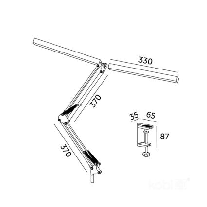 Brilagi - LED Ljusreglerad flexibel bordslampa VARIO LED/15W/230V 3000-6000K vit