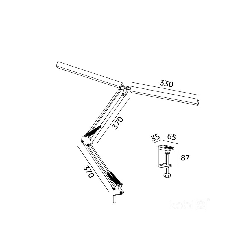 Brilagi - LED Ljusreglerad flexibel bordslampa VARIO LED/15W/230V 3000-6000K vit