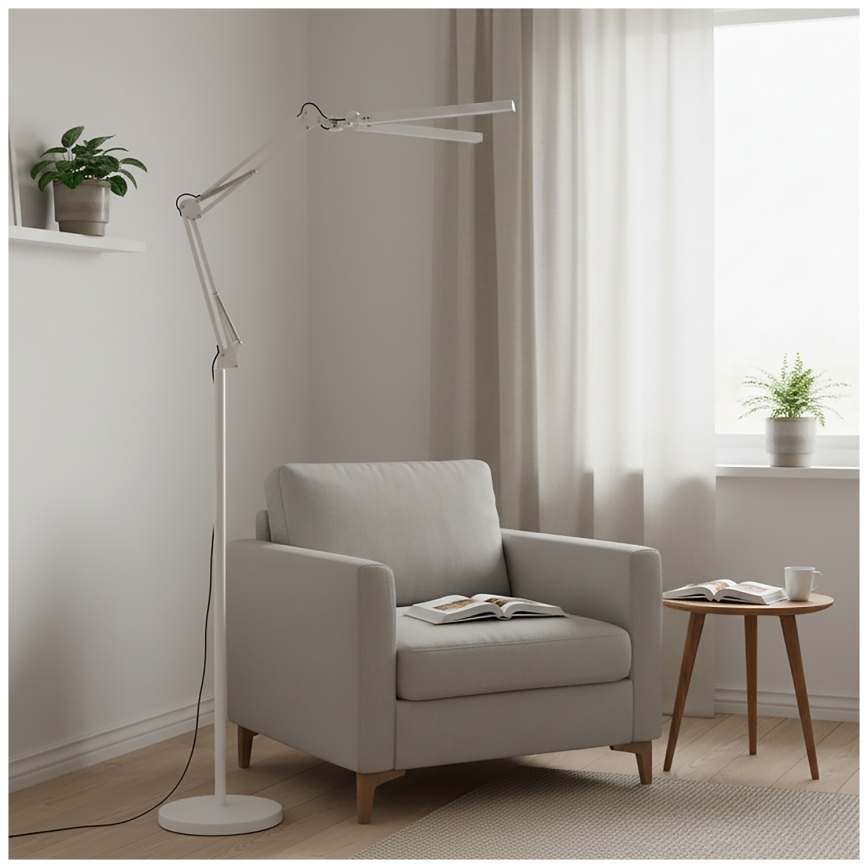 BRILAGI - VARIO LED dimbar flexibel golvlampa 14W/230V 3000–6000K 157 cm vit
