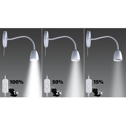 Brilagi - LED Dimbart Flexibelt Lampa LED/4W/230V vit