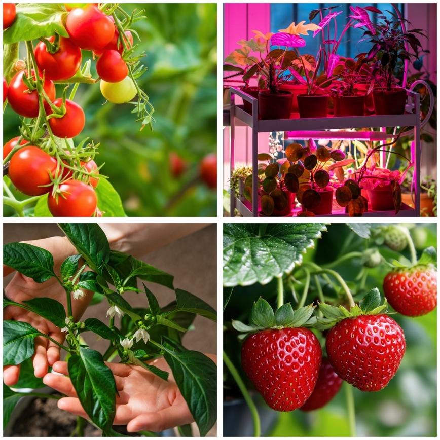 Brilagi - LED Ljusreglerad flexibel golvlampa för att odla växter VITABLOOM 4xLED/7,5W/230V svart