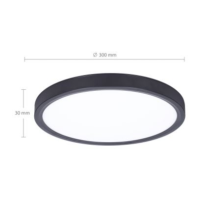 Brilagi - LED Dimbar taklampa ESTELA LED/36W/230V 3000-6500K ø 30 cm svart + fjärrkontroll