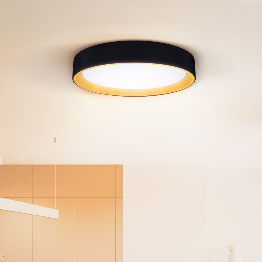 Brilagi - LED Dimbar taklampa LARIOS LED/48W/230V 3000-6500K ø 39 cm svart + fjärrkontroll