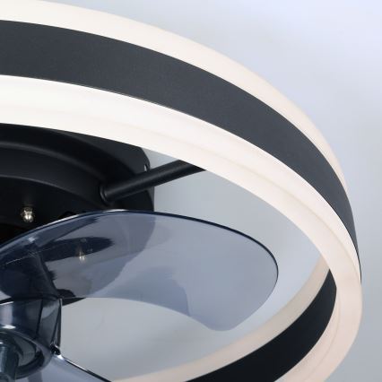 Brilagi - LED dimbar taklampa med fläkt LED/30W/230V 3000-6500K svart + fjärrkontroll