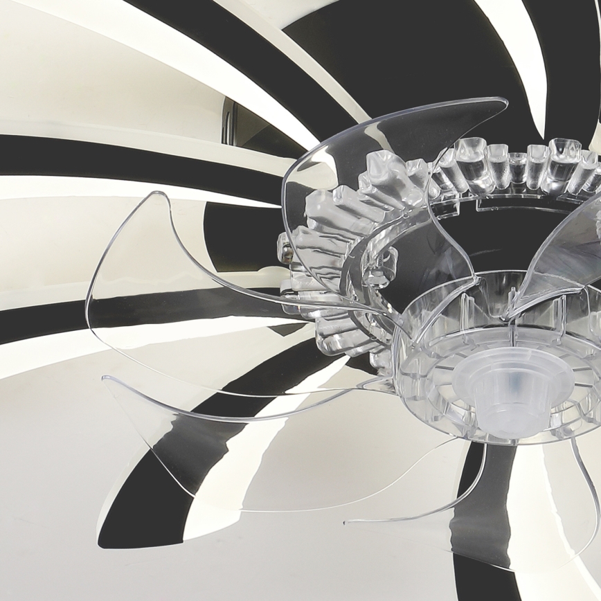 Brilagi - LED dimbar taklampa med fläkt LED/50W/230V 3000-6500K svart + fjärrkontroll