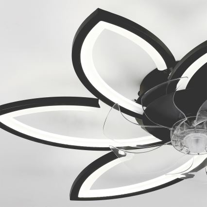 Brilagi - LED dimbar taklampa med fläkt LED/50W/230V 3000-6500K svart + fjärrkontroll