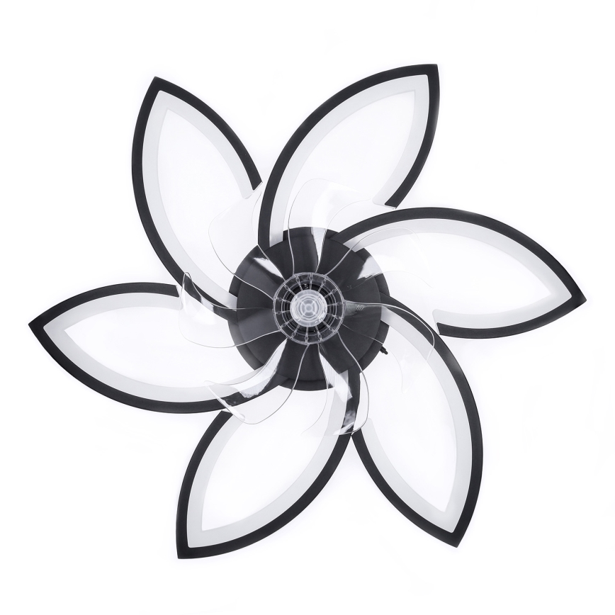 Brilagi - LED dimbar taklampa med fläkt LED/50W/230V 3000-6500K svart + fjärrkontroll