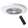 Brilagi - LED Dimbar lampa med fläkt AURA LED/38W/230V 3000-6000K silver + fjärrkontroll