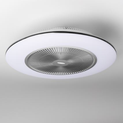 Brilagi - LED dimbar taklampa med fläkt AURA LED/38W/230V 3000-6000K silver + fjärrkontroll