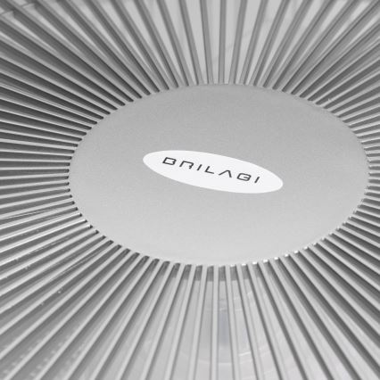 Brilagi - LED dimbar taklampa med fläkt AURA LED/38W/230V 3000-6000K silver + fjärrkontroll