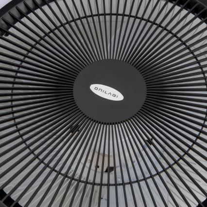 Brilagi - LED Dimbar lampa med fläkt AURA LED/38W/230V 3000-6000K svart+ fjärrkontroll