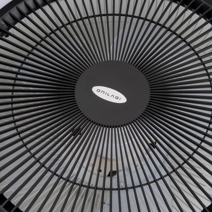 Brilagi - LED Dimbar lampa med fläkt AURA LED/38W/230V 3000-6000K svart+ fjärrkontroll