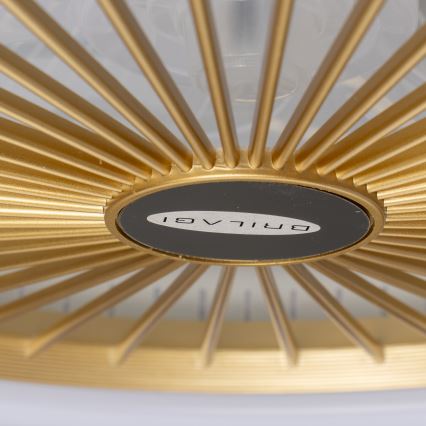 Brilagi - LED Dimbar lampa med fläkt RONDA LED/48W/230V 3000-6000K guld + fjärrkontroll