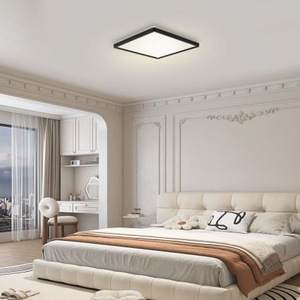 Brilagi - LED dimbar armatur med rörelse- och skymningssensor ULTRA SLIM LED/18W/230V 30x30 cm + fjärrkontroll