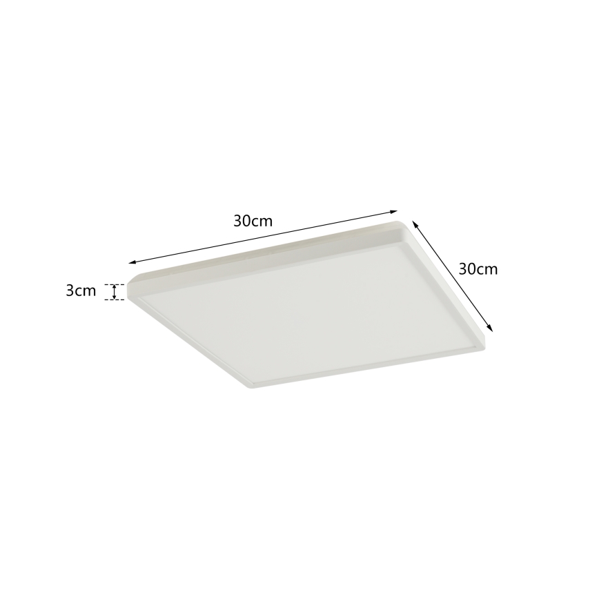 Brilagi - LED dimbar armatur med rörelse- och skymningssensor ULTRA SLIM LED/18W/230V 30x30 cm + fjärrkontroll