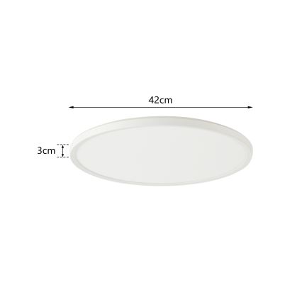 Brilagi - LED dimbar armatur med rörelse- och skymningssensor ULTRA SLIM LED/24W/230V Ø 42 cm + fjärrkontroll