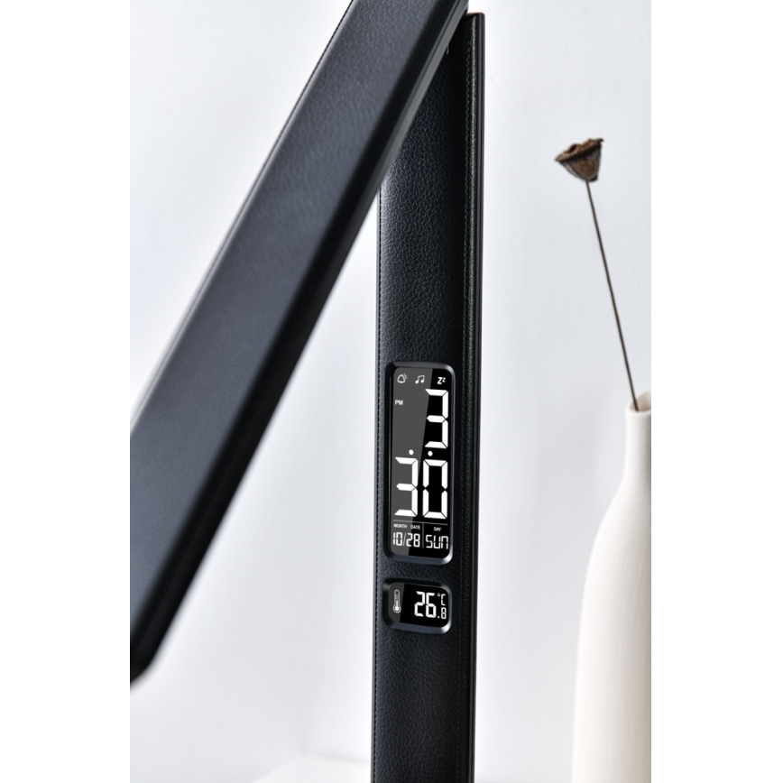 Brilagi - LED Dimbar bordslampa med QI trådlös laddning och USB REGINA LED/8,5W/230V svart