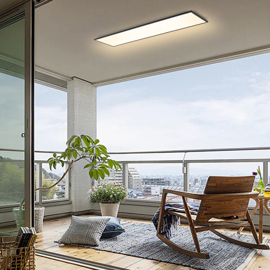 Brilagi - LED Dimbar taklampa SLIMFRAME LED/58W/230V 120x30 cm 3000-6000K svart + fjärrkontroll