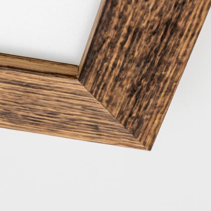 Brilagi - LED Dimbar taklampa SLIMFRAME WOOD LED/25W/230V 34x34 cm 3000-6000K brun + fjärrkontroll