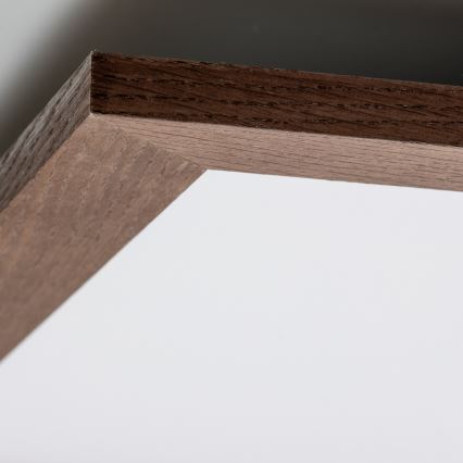 Brilagi - LED Dimbar taklampa SLIMFRAME WOOD LED/58W/230V 64x64 cm 3000-6000K mörkbrun + fjärrkontroll