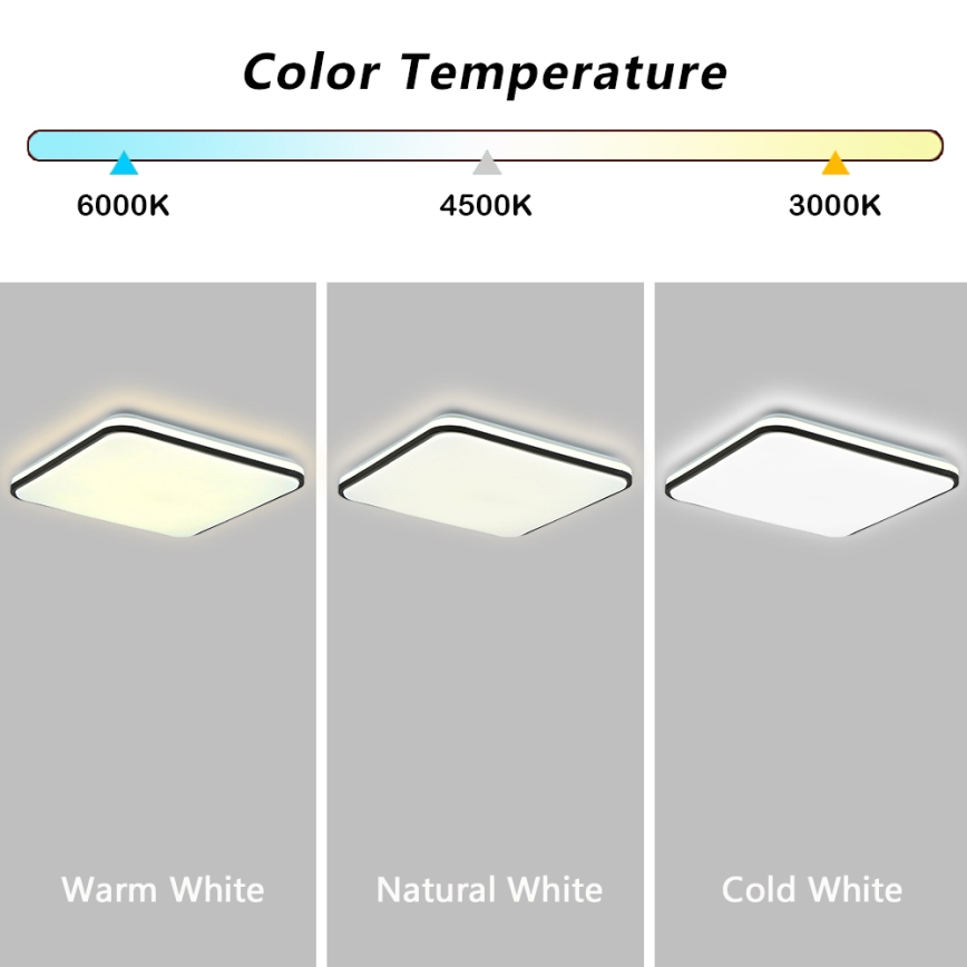 Brilagi - LED Dimbar taklampa SMART LED/36W/230V 3000-6000K 45x45 cm Wi-Fi Tuya + fjärrkontroll