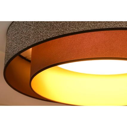 Brilagi - LED Dimbar taklampa VEGAS SHINE LED/24W/230V diameter 60 cm 3000/4000/6500K brun + fjärrkontroll