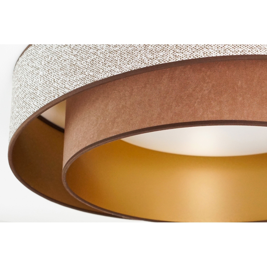 Brilagi - LED Dimbar taklampa VEGAS SHINE LED/24W/230V diameter 60 cm 3000/4000/6500K brun + fjärrkontroll