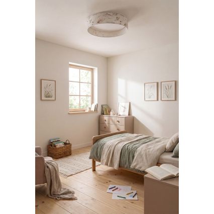 BRILAGI - Dimbar LED-taklampa VELVET SMARTIX STARS LED/24W/230V 3000-6000K Ø 45 cm vit med blommönster Wi-Fi Tuya Beacon + fjärrkontroll