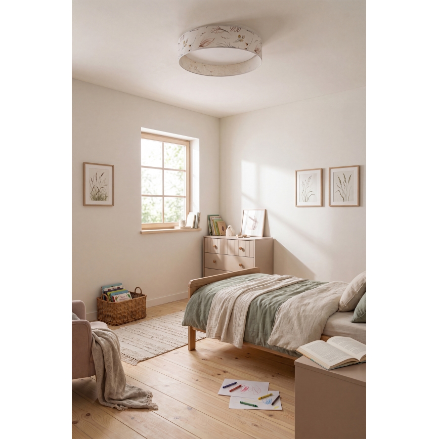 BRILAGI - Dimbar LED-taklampa VELVET SMARTIX STARS LED/24W/230V 3000-6000K Ø 45 cm vit med blommönster Wi-Fi Tuya Beacon + fjärrkontroll