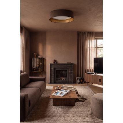 BRILAGI - LED-dimbart takarmatur VELVET SMARTIX LED/24W/230V 3000-6000K Ø 45 cm brun/guld Wi-Fi Tuya Beacon + fjärrkontroll