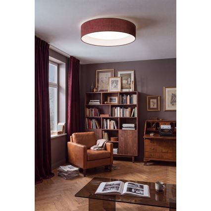 BRILAGI - Dimbart LED-takarmatur VELVET SMARTIX LED/36W/230V 3000-6000K Ø55 cm vinröd Wi-Fi Tuya Beacon + fjärrkontroll