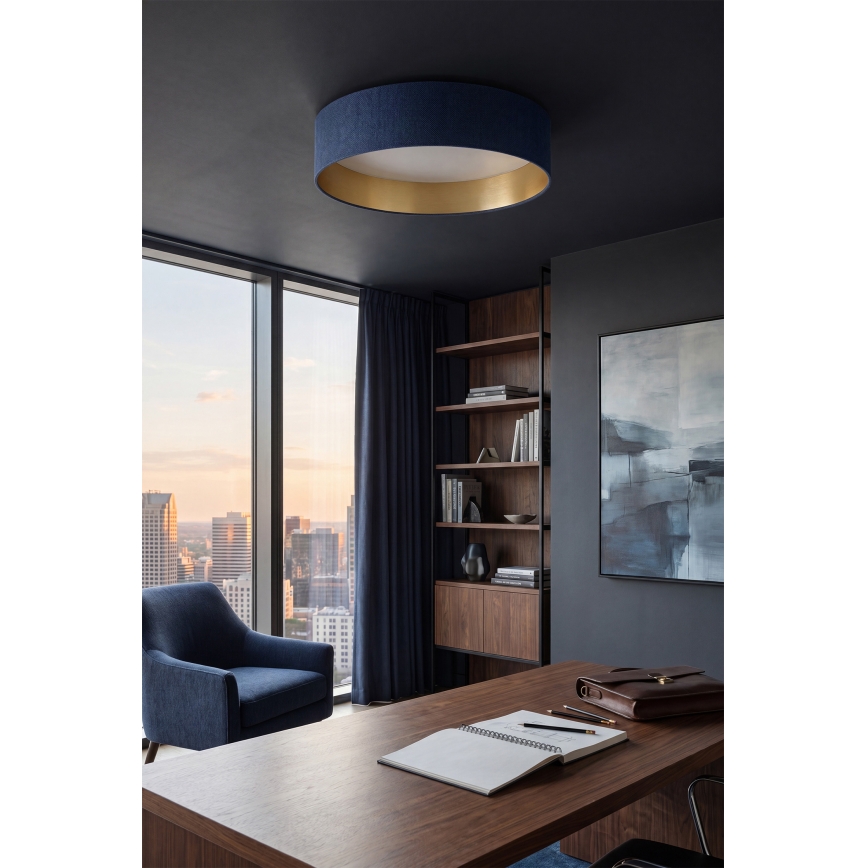 Brilagi - LED dimbar taklampa VELVET SMART VARI LED/24W/230V 3000-6500K Ø 45 cm blå/guld + fjärrkontroll