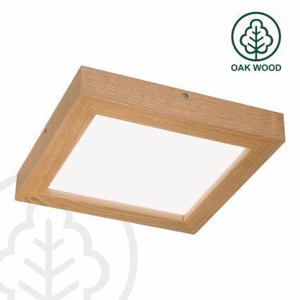 Brilagi - LED ljusreglerad taklampa till badrum WOODY FRAME LED/24W/230V ek 30x30 cm 3000-6000K IP44 + fjärrkontroll