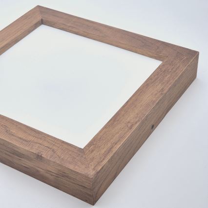 Brilagi - LED ljusreglerad taklampa till badrum WOODY FRAME LED/24W/230V ek körsbär 30x30 cm 3000-6000K IP44 + fjärrkontroll