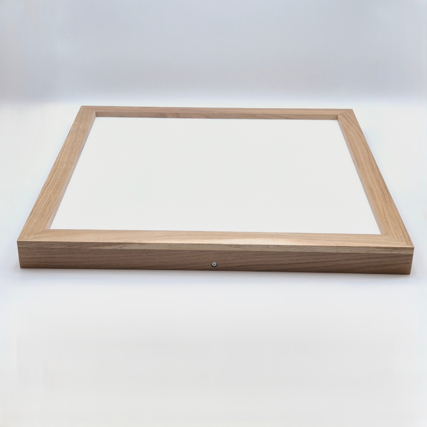 Brilagi - LED ljusreglerad taklampa till badrum WOODY FRAME LED/50W/230V ek 60x60 cm 3000-6000K IP44 + fjärrkontroll