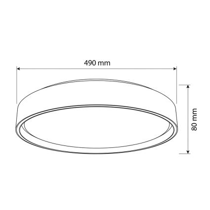 Brilagi - Dimbar LED-taklampa NANCI LED/60W/230V 3000–6500 K Ø49 cm vit + fjärrkontroll