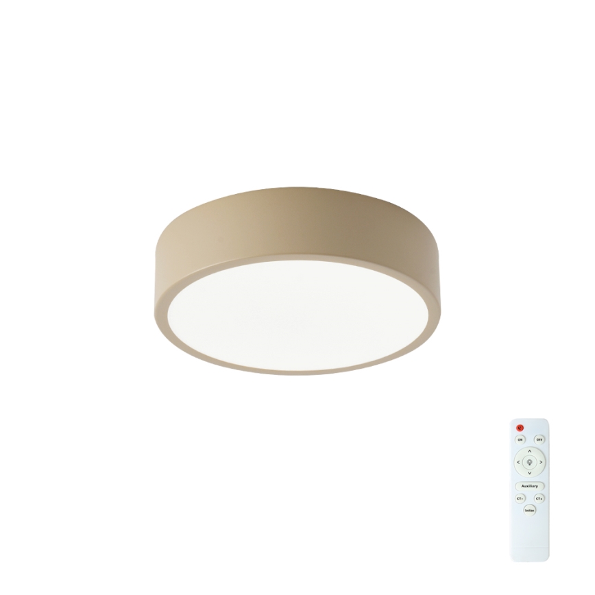 Brilagi - Dimbar LED-taklampa POOL LED/18W/230V 3000-6000K 20 cm beige + fjärrkontroll