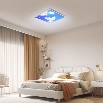 Brilagi - Dimbar LED-taklampa SLIMFRAME SKY LED/58W/230V 60x60 cm 3000-6000K silver/blå + fjärrkontroll