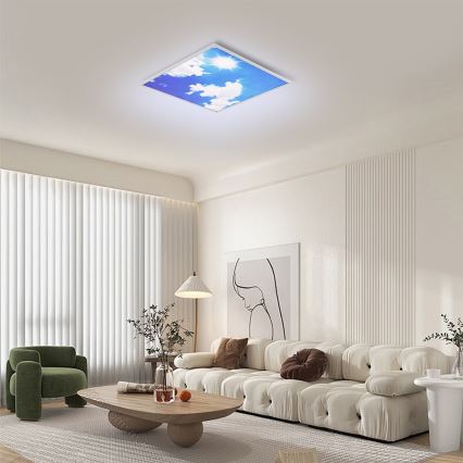 Brilagi - Dimbar LED-taklampa SLIMFRAME SKY LED/58W/230V 60x60 cm 3000-6000K silver/blå + fjärrkontroll