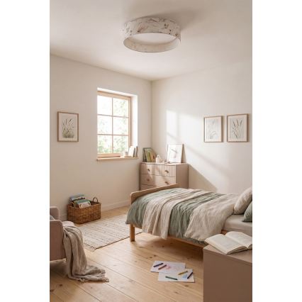 BRILAGI - LED dimbar taklampa VELVET SMART VARI LED/24W/230V 3000-6500K Ø 45 cm vit/blommor + fjärrkontroll